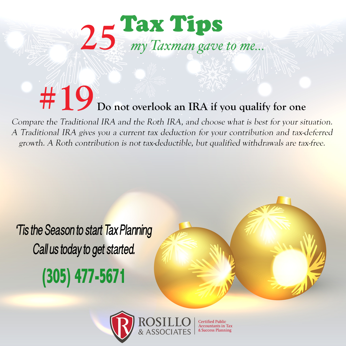 Tax Tip #19 My Tax Man Gave to Me...